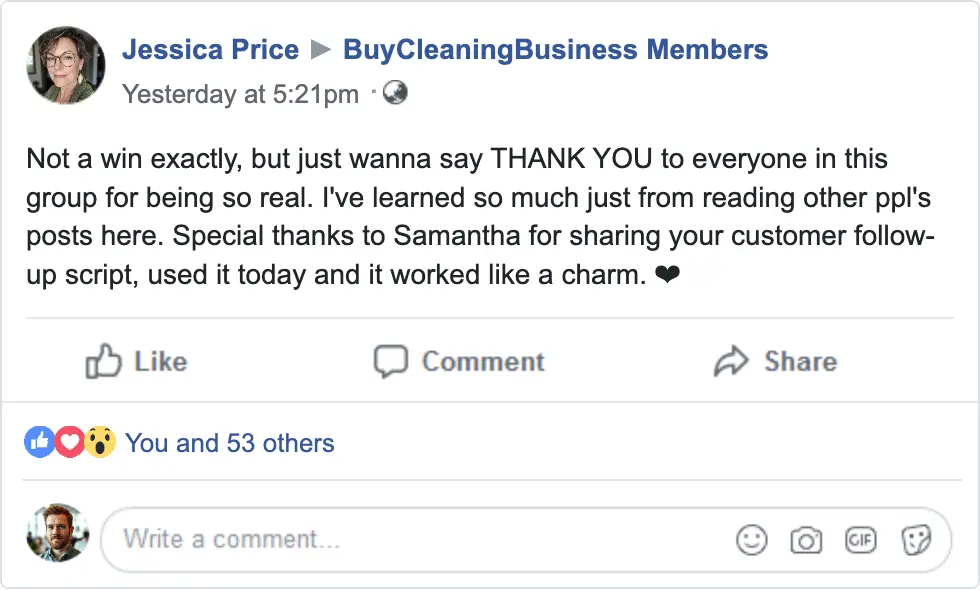 buy a cleaning business