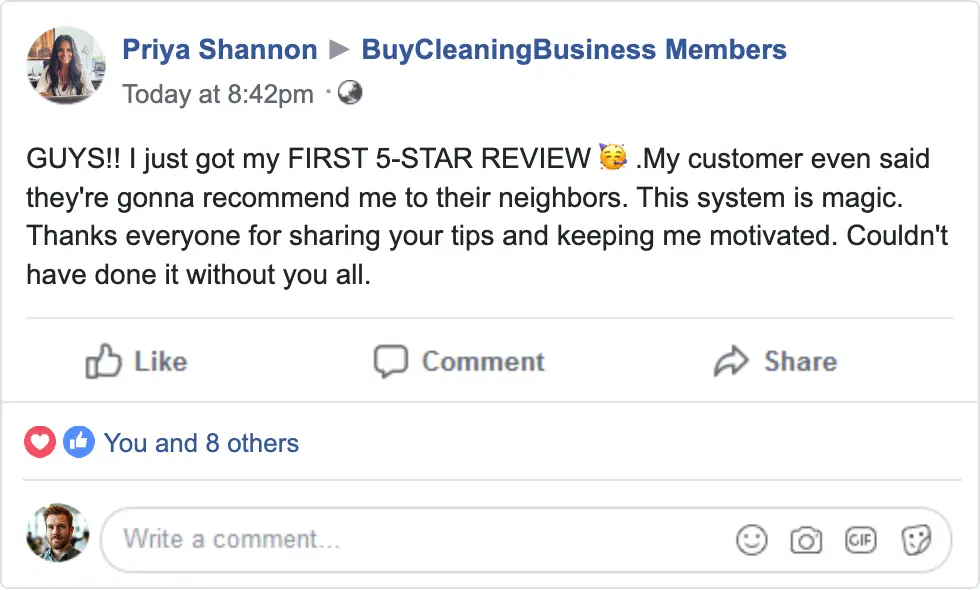 buy a cleaning business