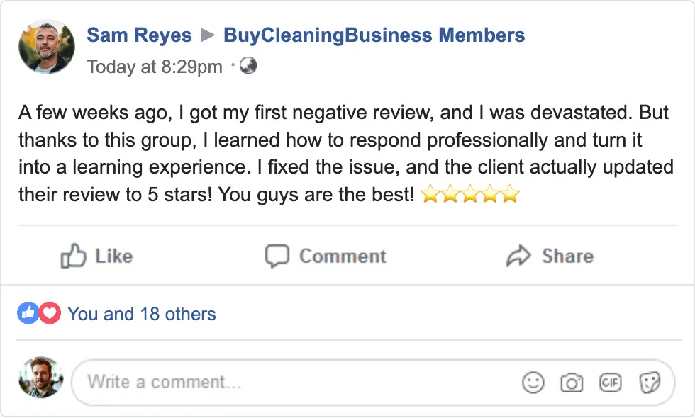 buy a cleaning business