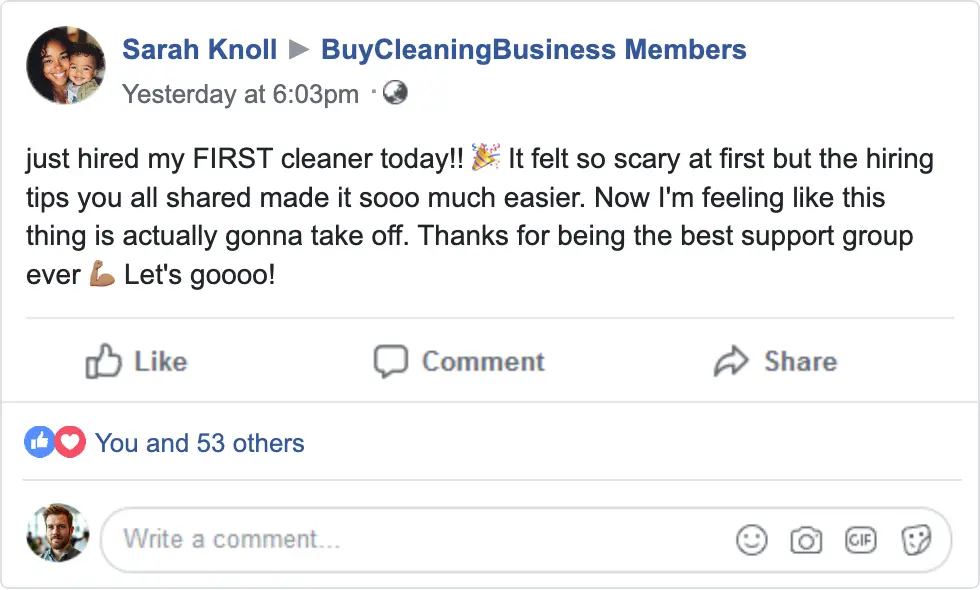 buy a cleaning business