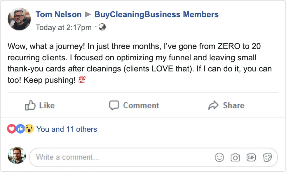 buy a cleaning business